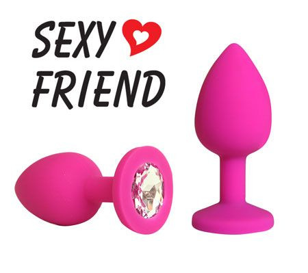 Розовая конусовидная анальная пробка с прозрачным кристаллом - 7,3 см. Розовая конусовидная анальная пробка с прозрачным кристаллом - 7,3 см.