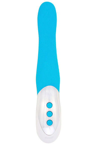 Голубой пульсирующий массажер - 26 см. Голубой пульсирующий массажер - 26 см.