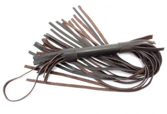 Коричневая кожаная плётка - 60 см. Коричневая кожаная плётка - 60 см.