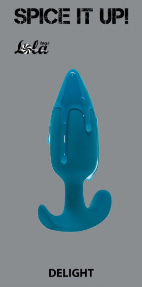Бирюзовая анальная пробка Delight - 10,5 см. Бирюзовая анальная пробка Delight - 10,5 см.