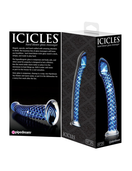 Стеклянный анальный стимулятор Icicles №29 - 19,7 см. Стеклянный анальный стимулятор Icicles №29 - 19,7 см.