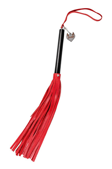 Красно-черная кожаная плеть - 50 см. Красно-черная кожаная плеть - 50 см.