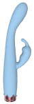 Голубой вибратор-кролик - 17,8 см.