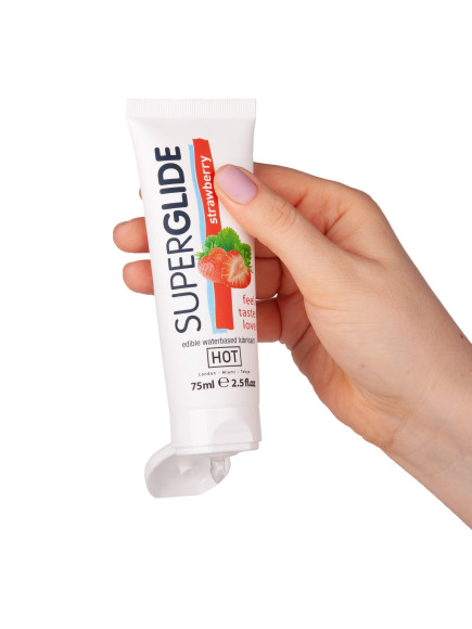 Гель на водной основе с ароматом клубники Superglide Strawberry - 75 мл. Гель на водной основе с ароматом клубники Superglide Strawberry - 75 мл.