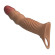 Карамельная удлиняющая насадка на пенис с вибрацией и пультом ДУ Карамельная удлиняющая насадка на пенис с вибрацией и пультом ДУ