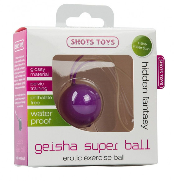 Фиолетовый вагинальный шарик Geisha Super Ball