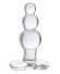 Прозрачная анальная втулка-ёлочка из стекла - 10,5 см. Прозрачная анальная втулка-ёлочка из стекла - 10,5 см.