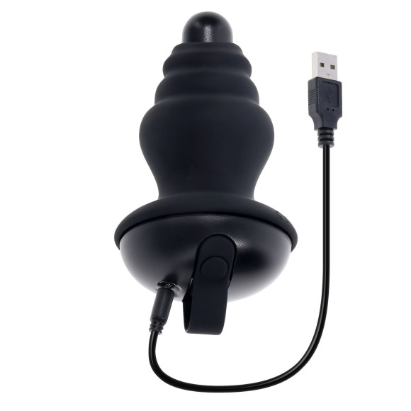 Черный вибростимулятор со съёмной насадкой Echo - 15,3 см. Черный вибростимулятор со съёмной насадкой Echo - 15,3 см.