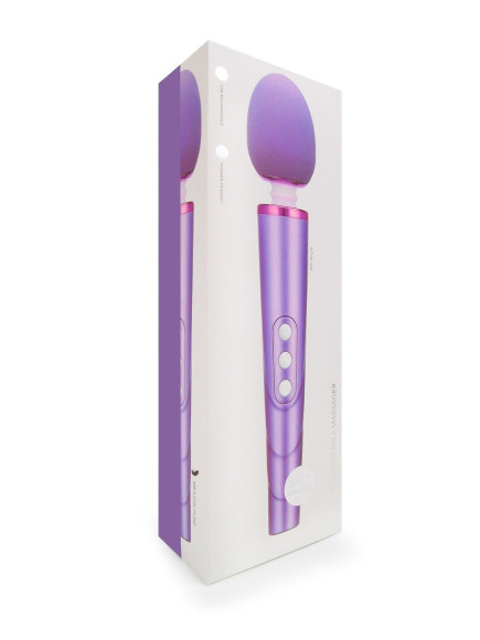 Сиреневый жезловый вибромассажер с головкой на гибкой шее - 25,5 см. Сиреневый жезловый вибромассажер с головкой на гибкой шее - 25,5 см.