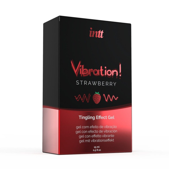 Жидкий интимный гель с эффектом вибрации Vibration! Strawberry - 15 мл. Жидкий интимный гель с эффектом вибрации Vibration! Strawberry - 15 мл.