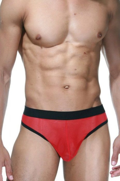 Красно-черные мужские трусы-тонги Красно-черные мужские трусы-тонги