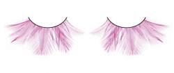 Розовые ресницы-перья