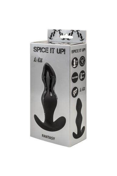 Чёрная фигурная анальная пробка Fantasy - 12,5 см. Чёрная фигурная анальная пробка Fantasy - 12,5 см.