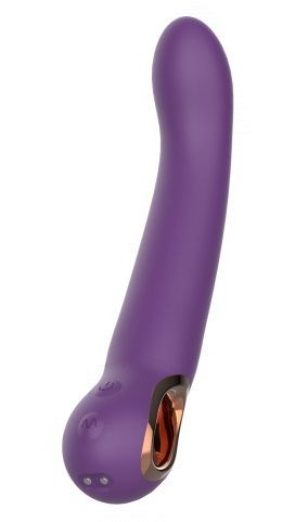 Фиолетовый силиконовый вибратор - 22,1 см. Фиолетовый силиконовый вибратор - 22,1 см.