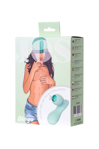 Мятный вакуум-волновой стимулятор клитора с язычком DINGO Мятный вакуум-волновой стимулятор клитора с язычком DINGO