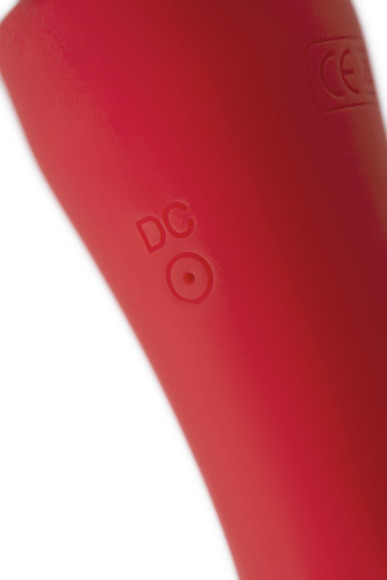 Красно-черный двусторонний вибромассажер Black&Red - 21 см. Красно-черный двусторонний вибромассажер Black&Red - 21 см.