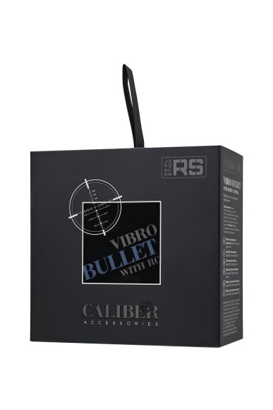 Черная перезаряжаемая вибропуля с пультом ДУ RealStick CALIBER Черная перезаряжаемая вибропуля с пультом ДУ RealStick CALIBER
