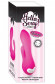 Розовый вибратор Shimoji Happy с клиторальным отростком - 14 см.