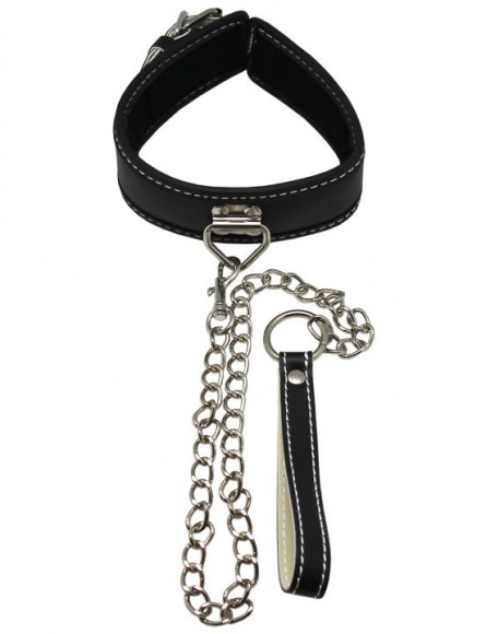 Пикантный БДСМ-набор на мягкой подкладке: наручники, поножи, ошейник с поводком, кляп