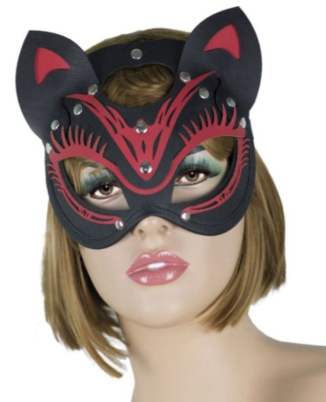 Маска кошки с маленькими ушками Маска кошки с маленькими ушками