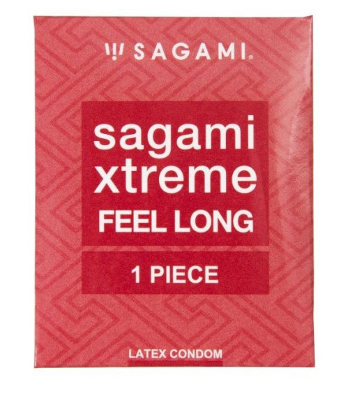 Утолщенный презерватив Sagami Xtreme Feel Long с точками - 1 шт. Утолщенный презерватив Sagami Xtreme Feel Long с точками - 1 шт.