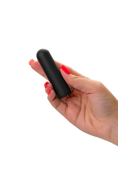 Черная перезаряжаемая вибропуля RealStick CALIBER - 7 см. Черная перезаряжаемая вибропуля RealStick CALIBER - 7 см.