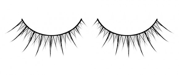 Черные ресницы с отдельными длинными ресничками Premium