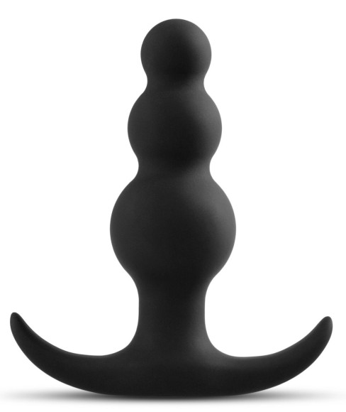 Чёрная фигурная анальная пробка Beaded Plug - 7,6 см. Чёрная фигурная анальная пробка Beaded Plug - 7,6 см.