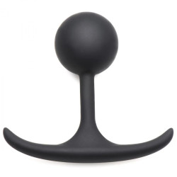Черная анальная пробка с утяжелением Premium Silicone 3.3 Weighted Round Plug - 8,4 см. Черная анальная пробка с утяжелением Premium Silicone 3.3 Weighted Round Plug - 8,4 см.