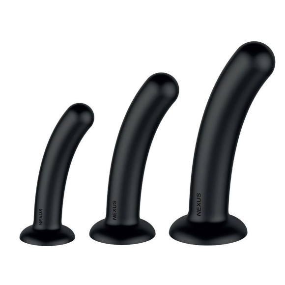 Набор из 3 черных анальных втулок Dilating Set Набор из 3 черных анальных втулок Dilating Set