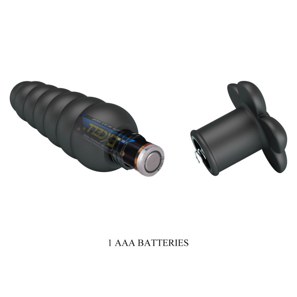 Черный анальный вибростимулятор Imron - 11 см.