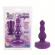 Фиолетовый трехуровневый анальный плаг с 10 функциями - 13 см.