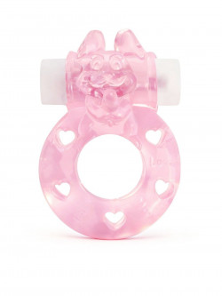 Розовое эрекционное виброкольцо в форме зайчика Розовое эрекционное виброкольцо в форме зайчика