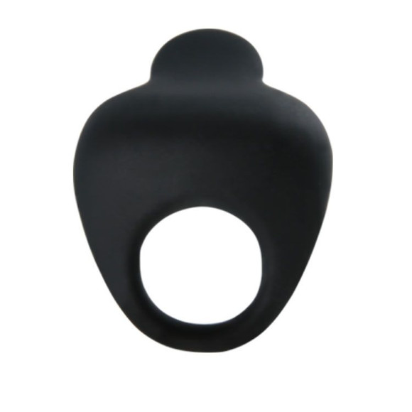 Чёрное эрекционное виброкольцо Thimble Чёрное эрекционное виброкольцо Thimble
