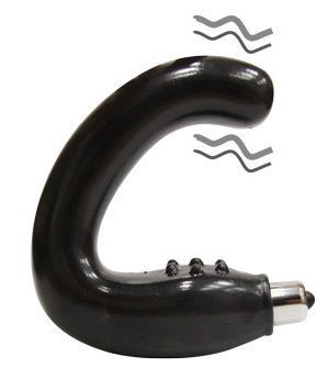 Чёрный массажёр простаты серии Sex Expert Чёрный массажёр простаты серии Sex Expert