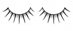 Короткие черные ресницы с отдельными длинными ресничками Deluxe