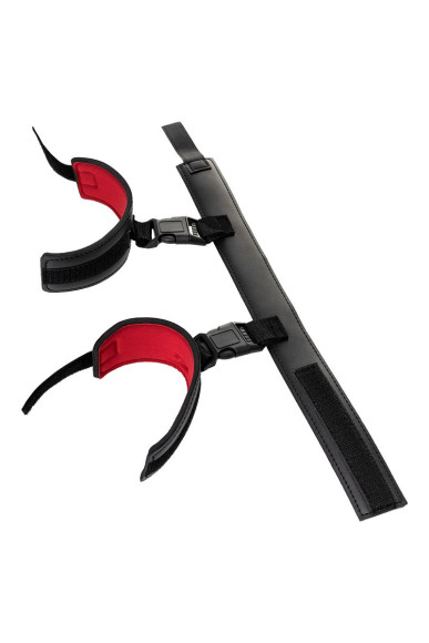 Черный ошейник с наручниками на липучках Черный ошейник с наручниками на липучках