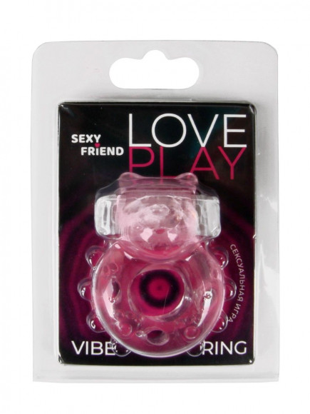 Розовое эрекционное виброкольцо в форме мишки Розовое эрекционное виброкольцо в форме мишки