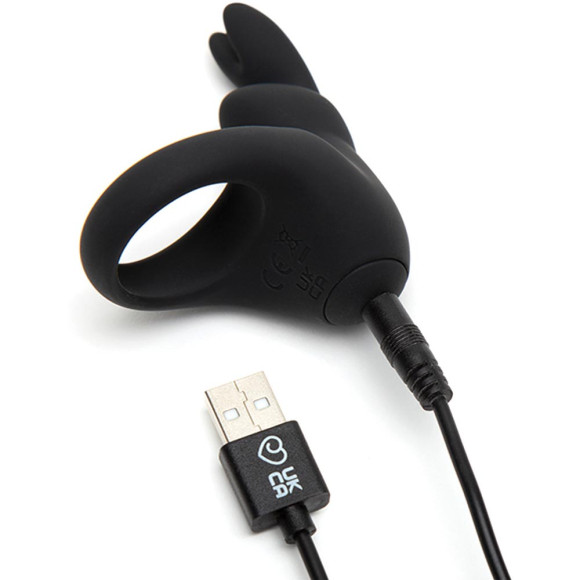 Черное эрекционное виброкольцо Happy Rabbit Rechargeable Rabbit Cock Ring Черное эрекционное виброкольцо Happy Rabbit Rechargeable Rabbit Cock Ring