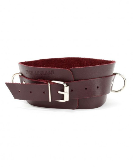 Бордовый широкий ошейник с кольцом Maroon Collar Бордовый широкий ошейник с кольцом Maroon Collar