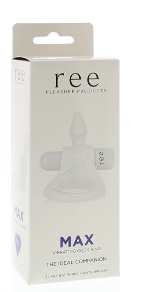 Белое виброкольцо Max с клиторальным шипом
