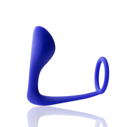 Синее эрекционное кольцо c анальным стимулятором Satyr Синее эрекционное кольцо c анальным стимулятором Satyr
