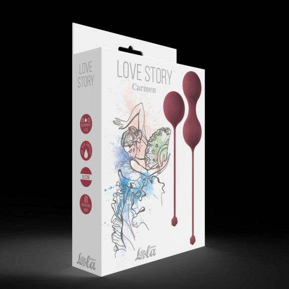 Набор бордовых вагинальных шариков Love Story Carmen Набор бордовых вагинальных шариков Love Story Carmen