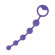 Фиолетовая силиконовая анальная цепочка с ручкой-кольцом - 21 см. Фиолетовая силиконовая анальная цепочка с ручкой-кольцом - 21 см.