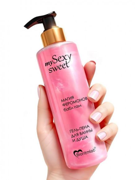 Гель-пена для ванны и душа Sexy Sweet с феромонами и ароматом бабл-гам - 200 мл. Гель-пена для ванны и душа Sexy Sweet с феромонами и ароматом бабл-гам - 200 мл.