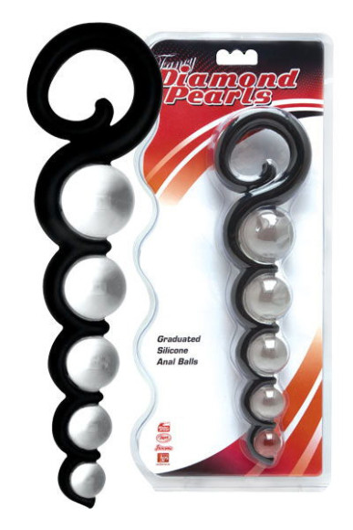 Анальная цепочка с кольцом - 25,5 см. Анальная цепочка с кольцом - 25,5 см.