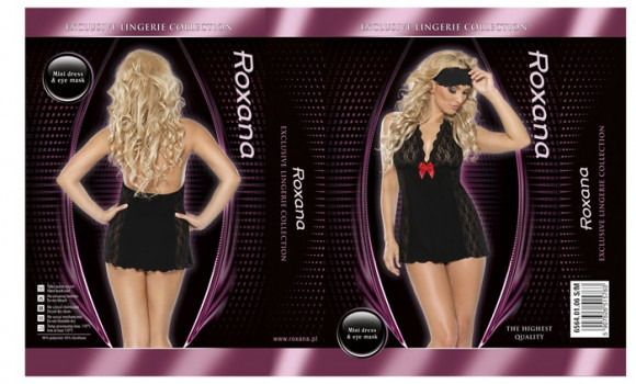 Коротенькая ажурная сорочка с бантом