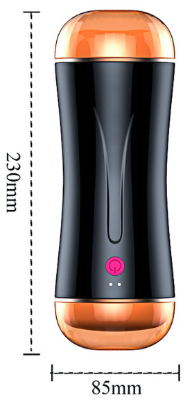 Двусторонний мастурбатор с вибрацией - вагина и анус Двусторонний мастурбатор с вибрацией - вагина и анус