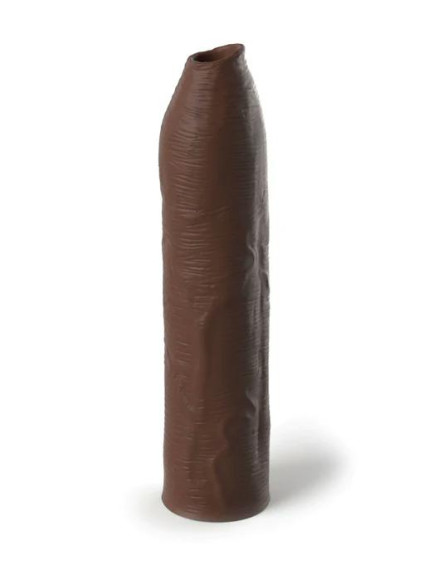 Коричневая насадка-удлинитель Uncut Silicone Penis Enhancer - 17,8 см. Коричневая насадка-удлинитель Uncut Silicone Penis Enhancer - 17,8 см.