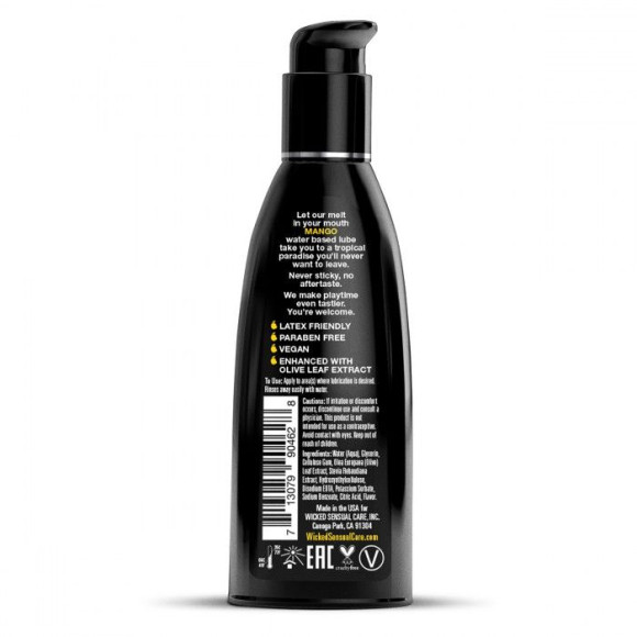 Лубрикант на водной основе с ароматом манго Wicked Aqua Mango - 60 мл. Лубрикант на водной основе с ароматом манго Wicked Aqua Mango - 60 мл.
